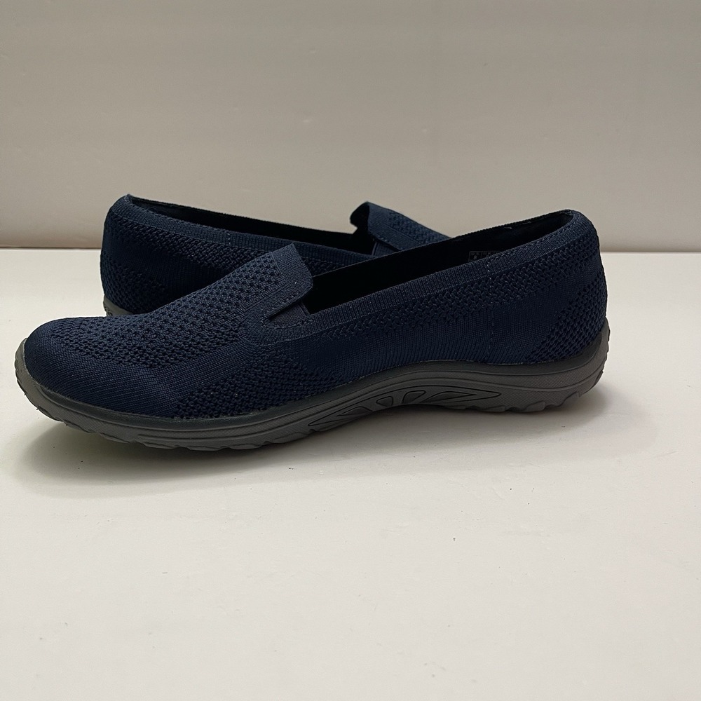 Skechers Reggae Fest Slip-In Navy Blue Shoes Women's Size 8 Stretch Memory Foam - Picture 5 of 11